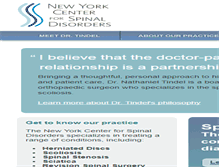 Tablet Screenshot of nycspinaldisorders.com